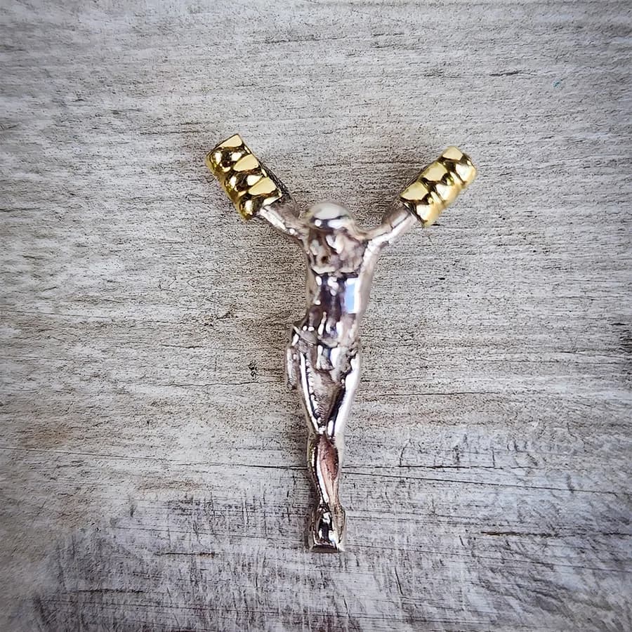Dije Cristo Plata y Oro